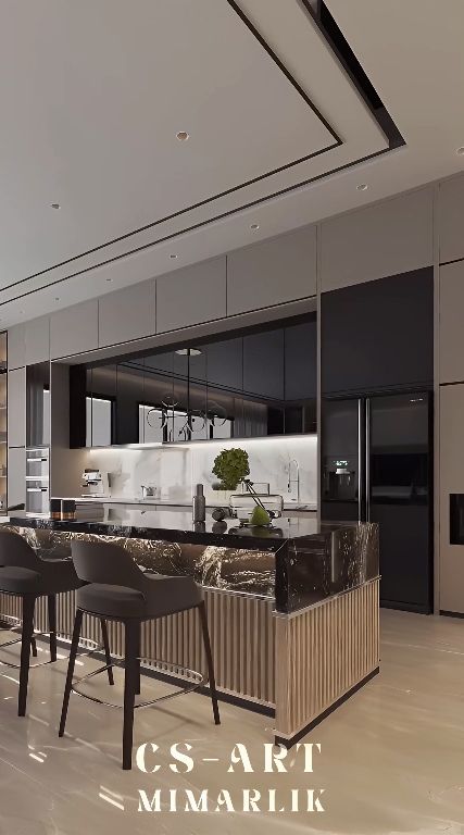 Salon Mutfak Hol 3D Tasar�m